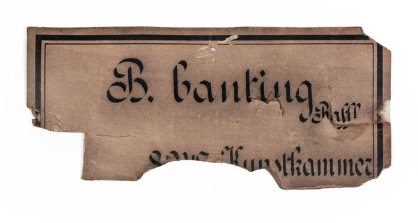 Fragment of a historical label, Museum für Naturkunde Berlin. Foto: Carola Radke (MfN)